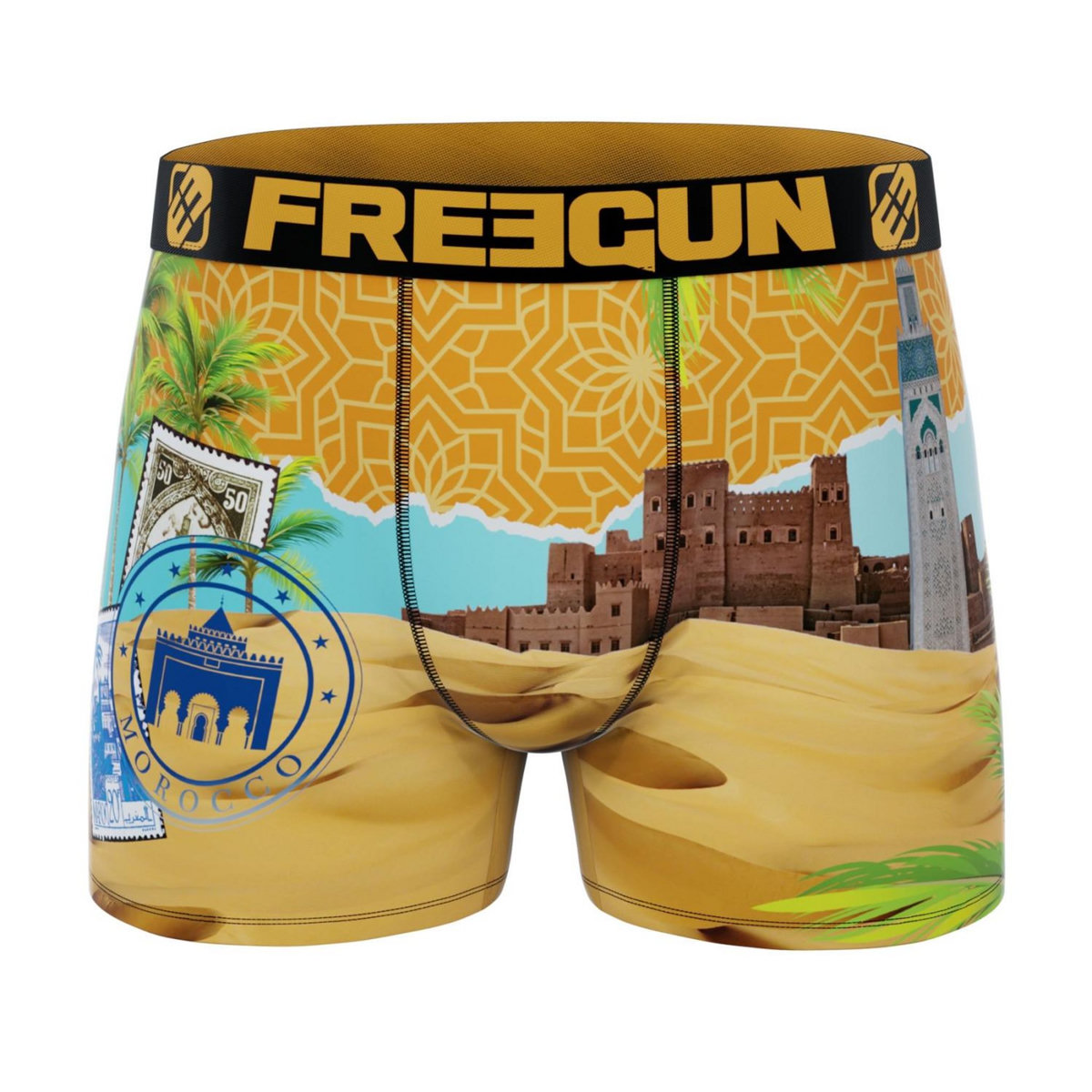 FREEGUN Lot de 3 boxers garçon en polyester recyclé Landscape