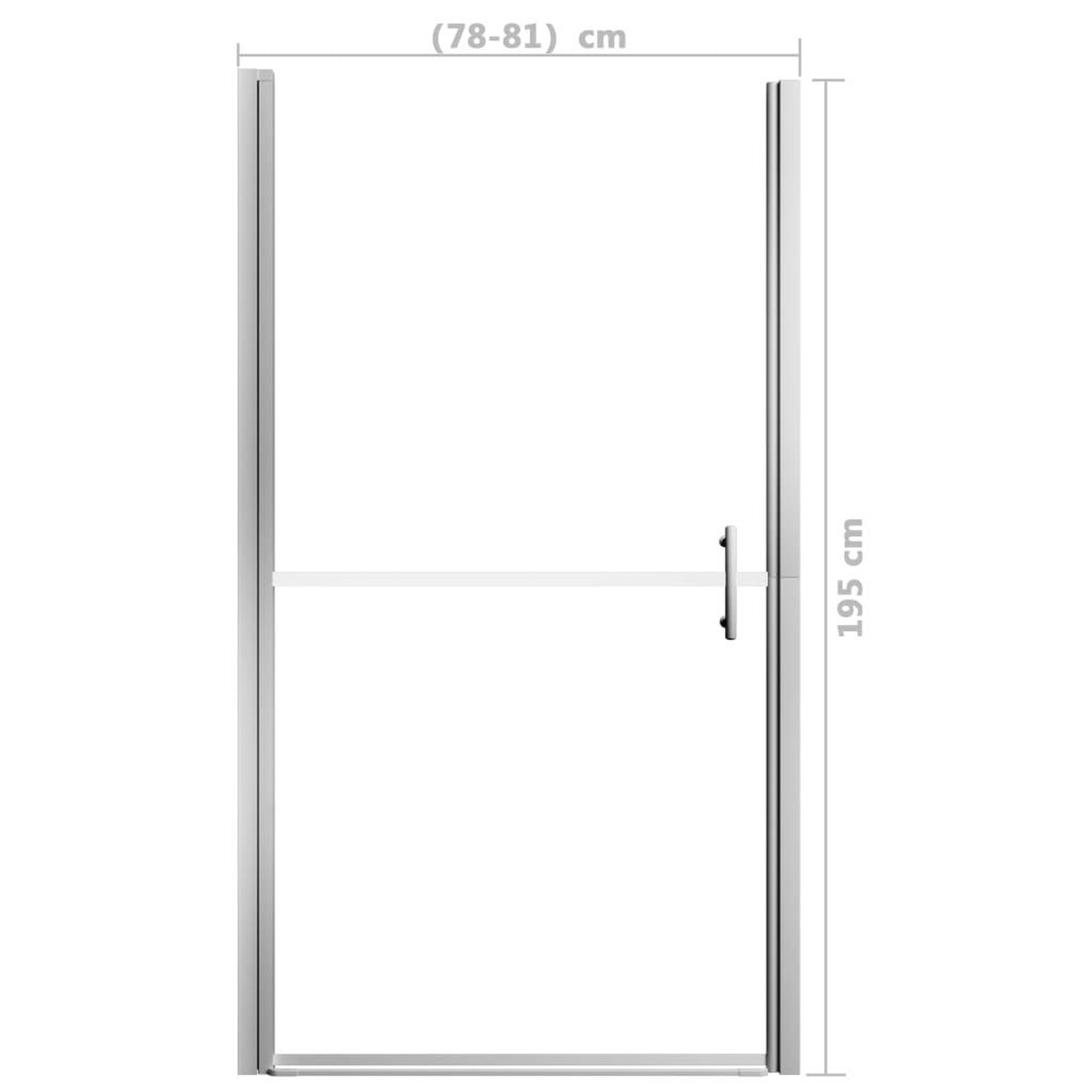 Voir la diapositive 5 : VIDAXL Porte de douche Verre trempe depoli 81x195 cm