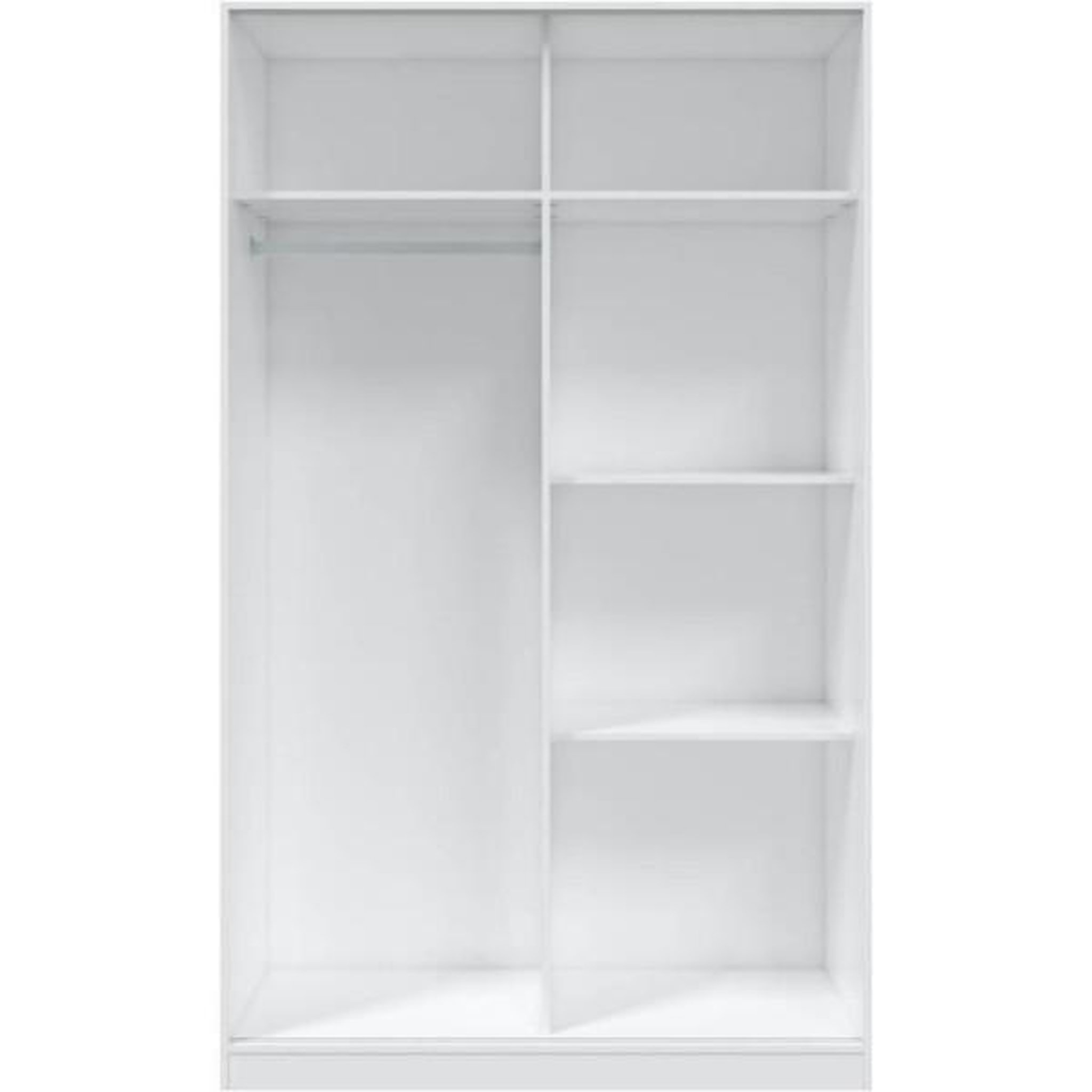 Voir la diapositive 6 : MARKET24 Armoire TOP - Décor blanc artik et chene nodi - 2 Portes coulissantes - L200 x H121 x P50 cm
