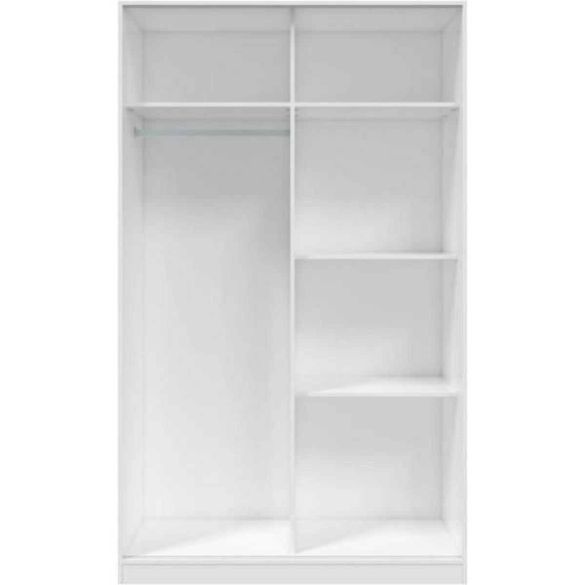 MARKET24 Armoire TOP - Décor blanc artik et chene nodi - 2 Portes coulissantes - L200 x H121 x P50 cm