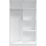 Voir la diapositive 6 : MARKET24 Armoire TOP - Décor blanc artik et chene nodi - 2 Portes coulissantes - L200 x H121 x P50 cm