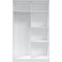Voir la diapositive 6 : MARKET24 Armoire TOP - Décor blanc artik et chene nodi - 2 Portes coulissantes - L200 x H121 x P50 cm