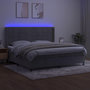 Voir la diapositive 3 : VIDAXL Sommier a lattes de lit matelas et LED Gris clair 200x200 cm