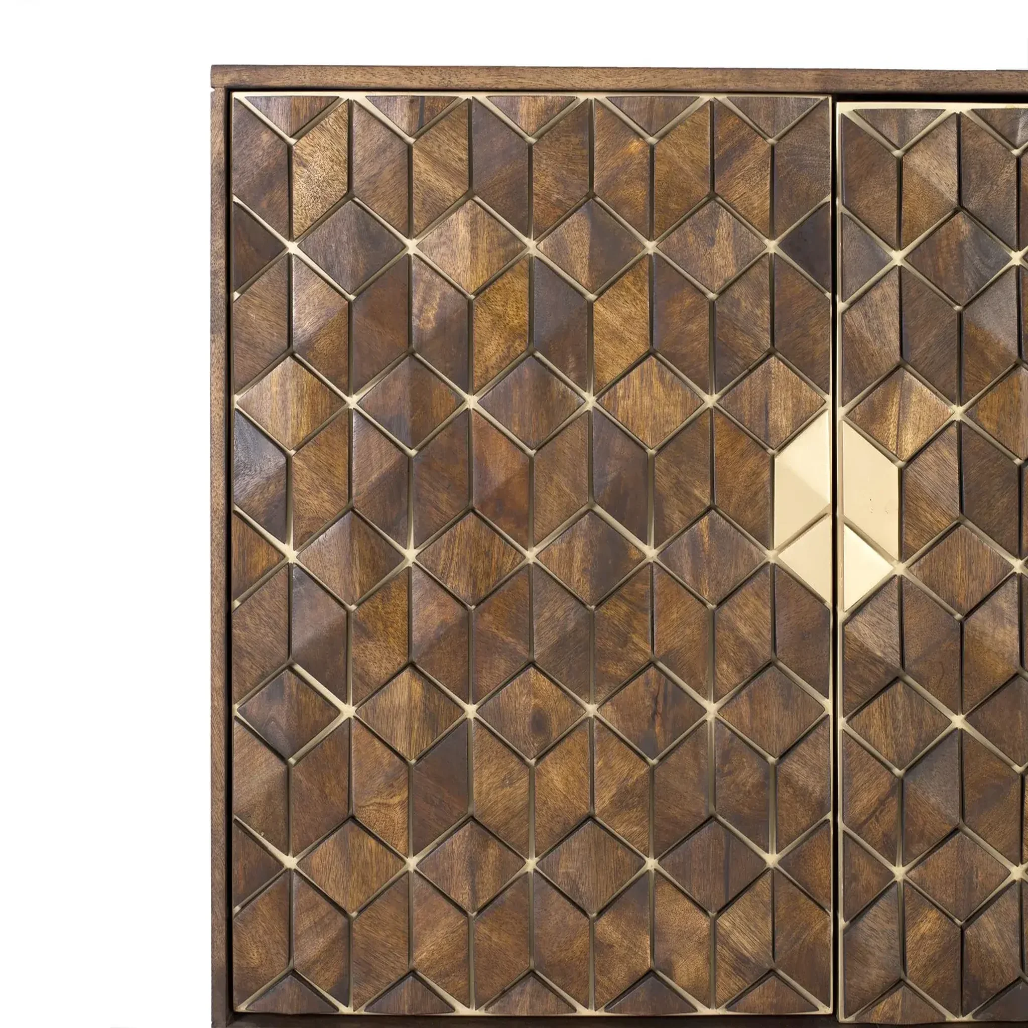Voir la diapositive 3 : GINER Y COLOMER SL Buffet en bois de manguier 190cm style rustique moderne