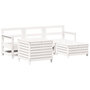 Voir la diapositive 2 : VIDAXL Salon de jardin 5 pcs blanc bois massif de pin