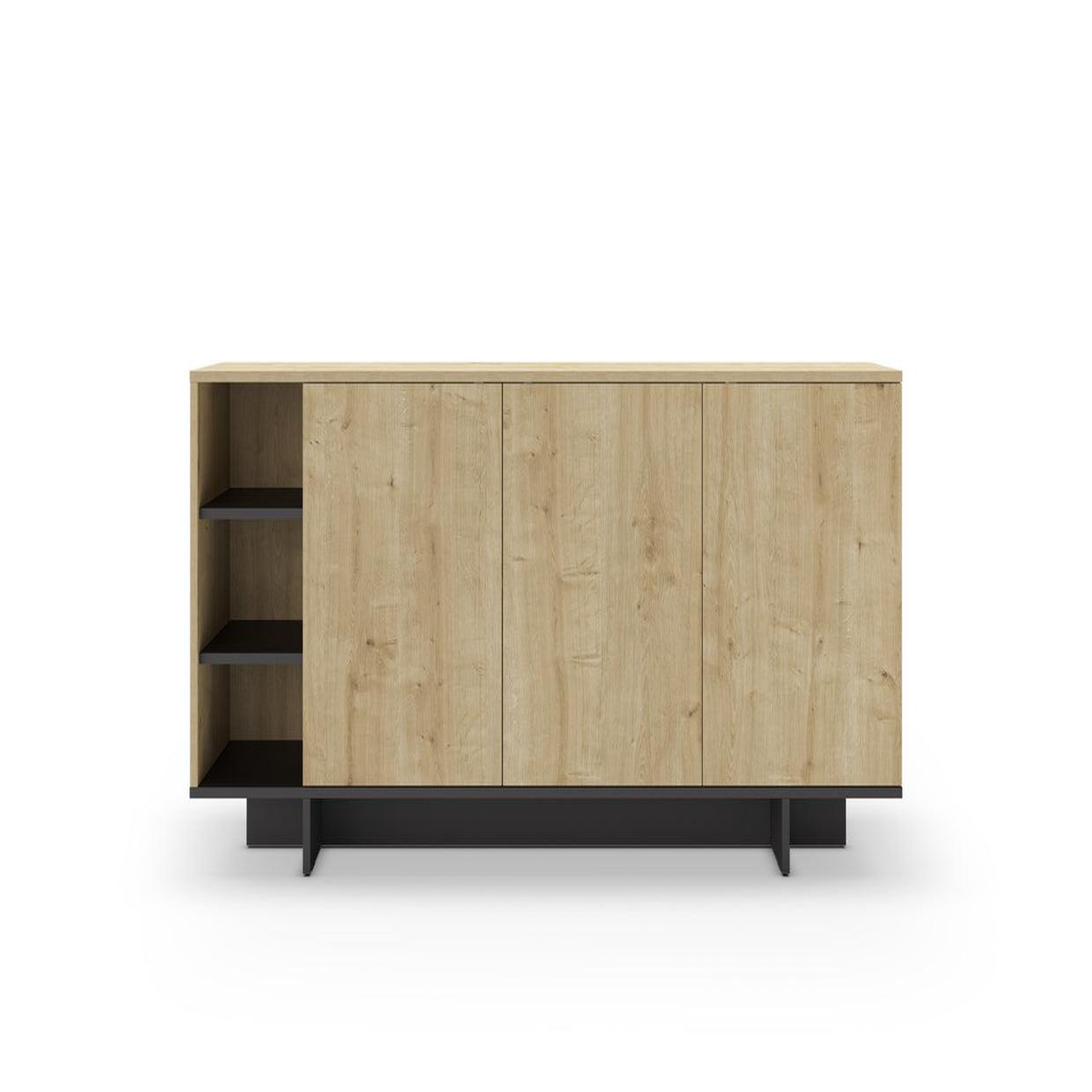 Voir la diapositive 1 : CASANOVA PARIS Calyo - buffet 3 portes 170cm en mélamine