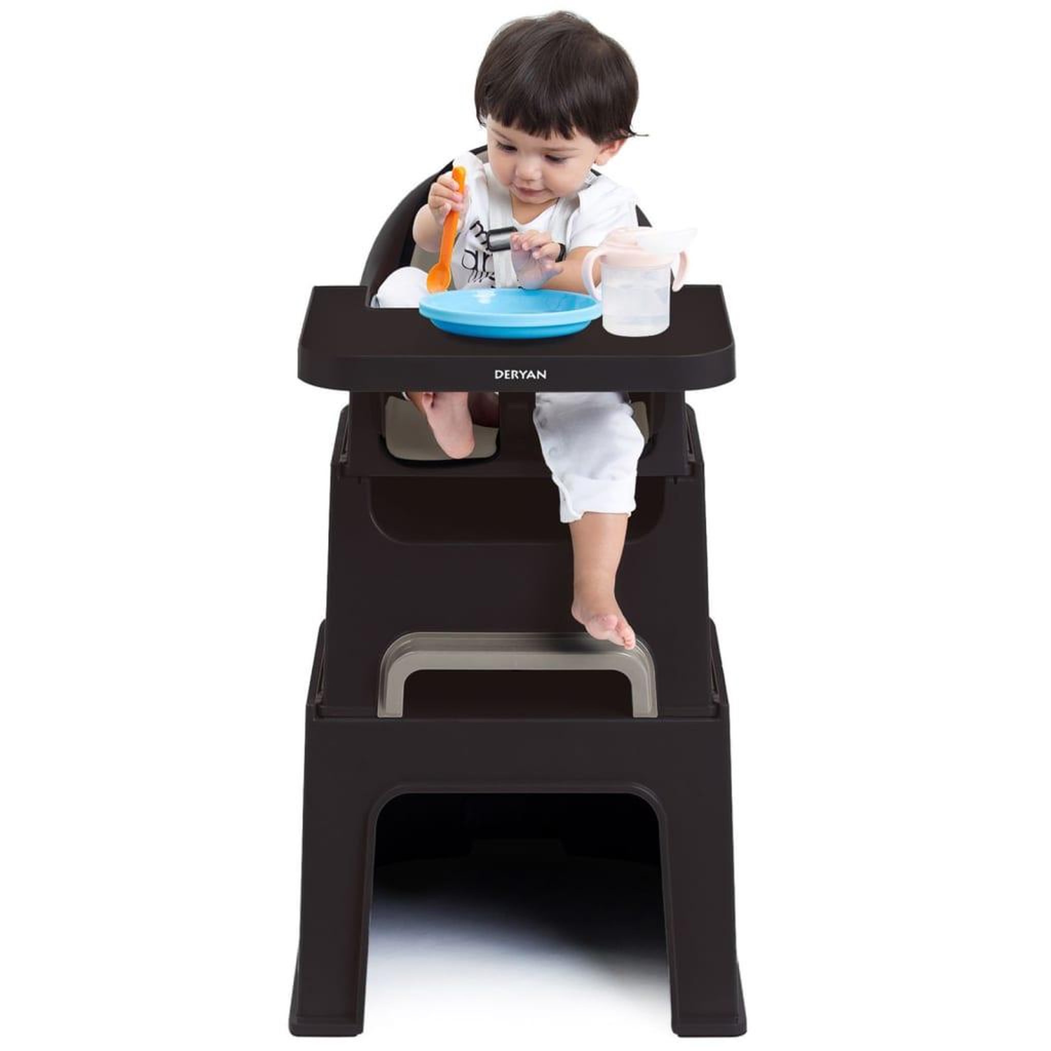 Voir la diapositive 3 : DERYAN DERYAN Chaise haute pour enfants 5 en 1 Quuby Noir