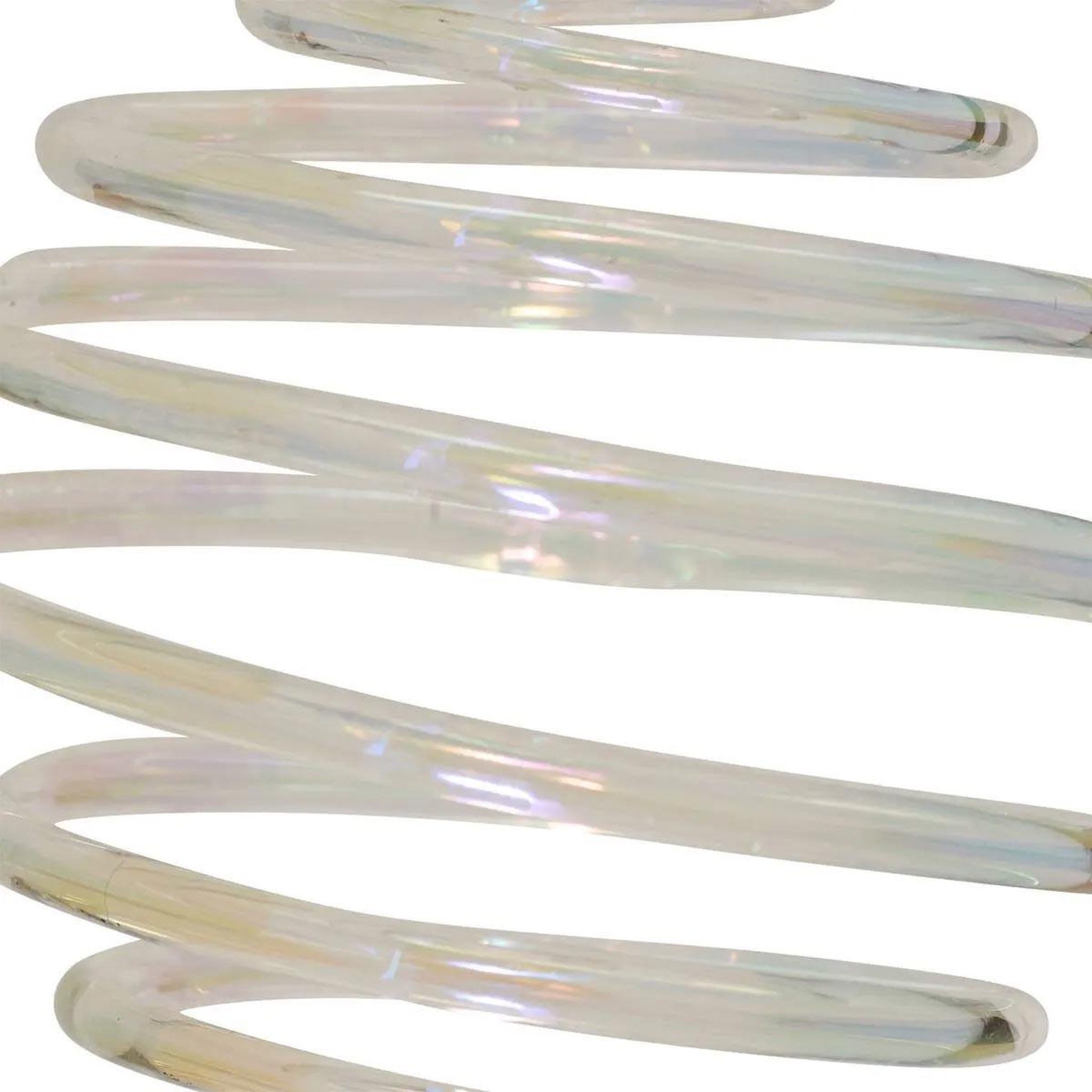 Voir la diapositive 2 : ATMOSPHERA Boule de noël en verre  spirale  8cm transparent