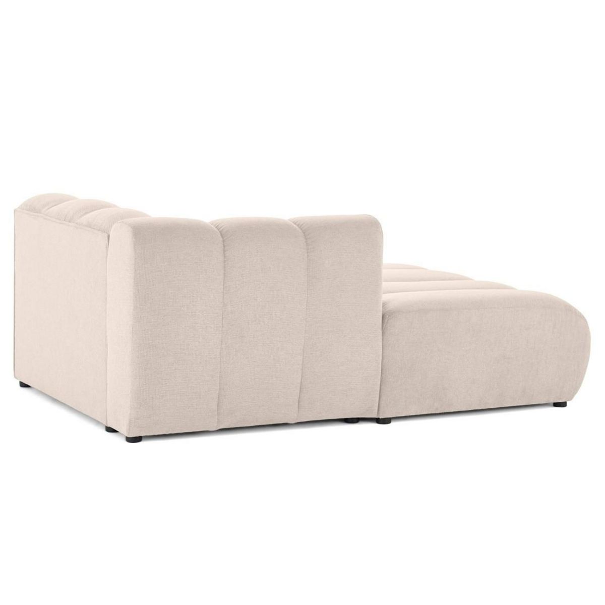 LISA DESIGN Debbie - module d'assise méridienne gauche en tissu texturé