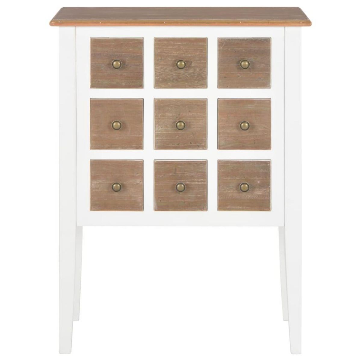 VIDAXL Buffet Blanc 54x30x80 cm Bois massif