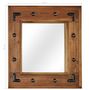 Voir la diapositive 6 : VIDAXL Miroir Bois d'acacia massif 50 x 50 cm