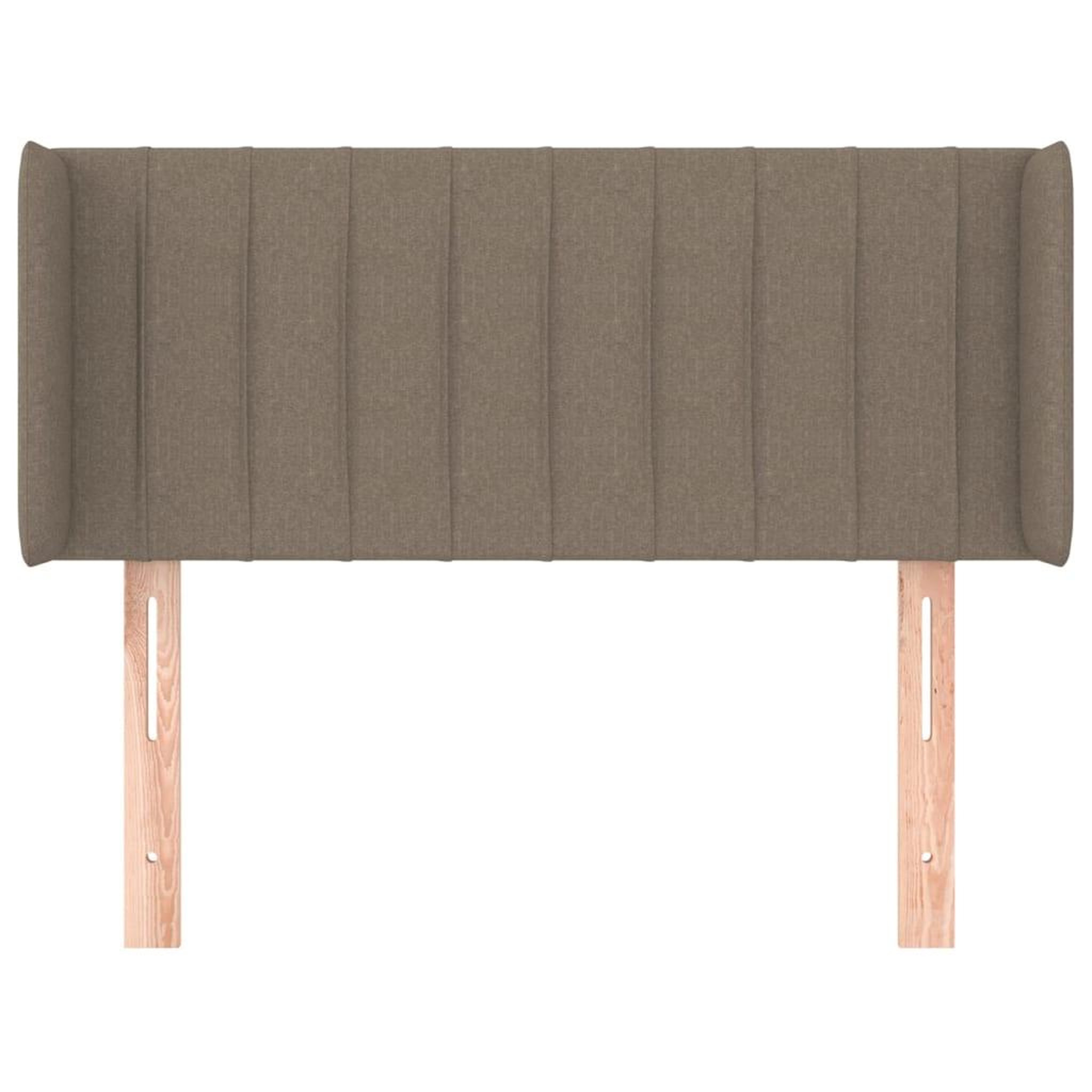 Voir la diapositive 3 : VIDAXL Tete de lit avec oreilles Taupe 93x16x78/88 cm Tissu