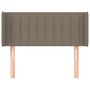 Voir la diapositive 3 : VIDAXL Tete de lit avec oreilles Taupe 93x16x78/88 cm Tissu