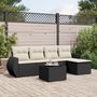 Voir la diapositive 1 : VIDAXL Salon de jardin 6 pcs avec coussins noir resine tressee