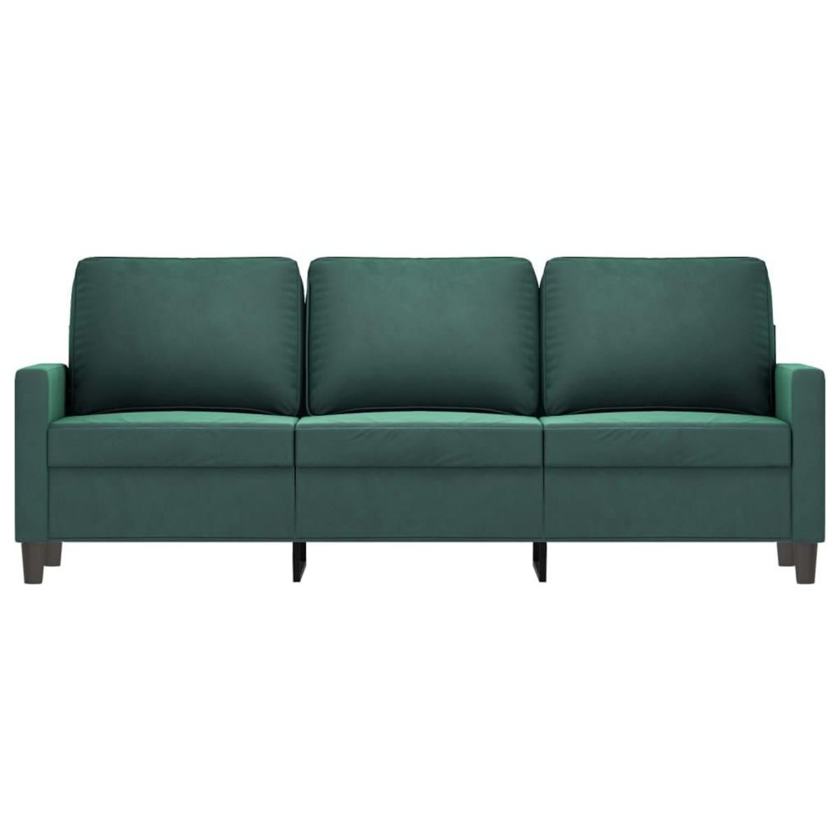 VIDAXL Canape a 3 places Vert fonce 180 cm Velours