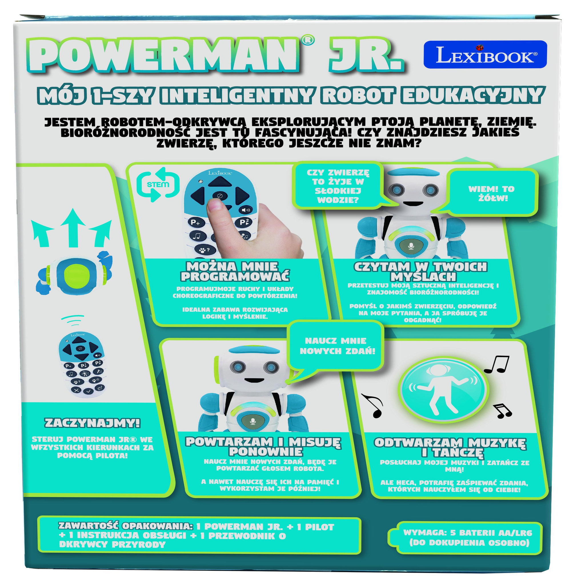 Voir la diapositive 5 : Lexibook POWERMAN JR. Robot Programmable (Polonais)