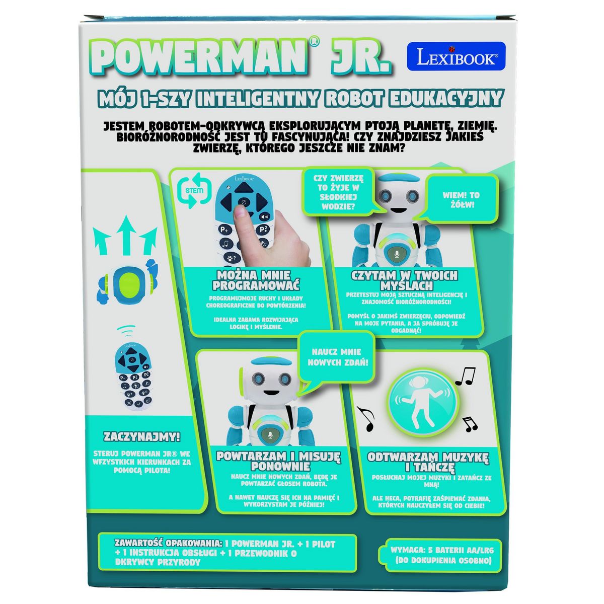 Lexibook POWERMAN JR. Robot Programmable (Polonais)