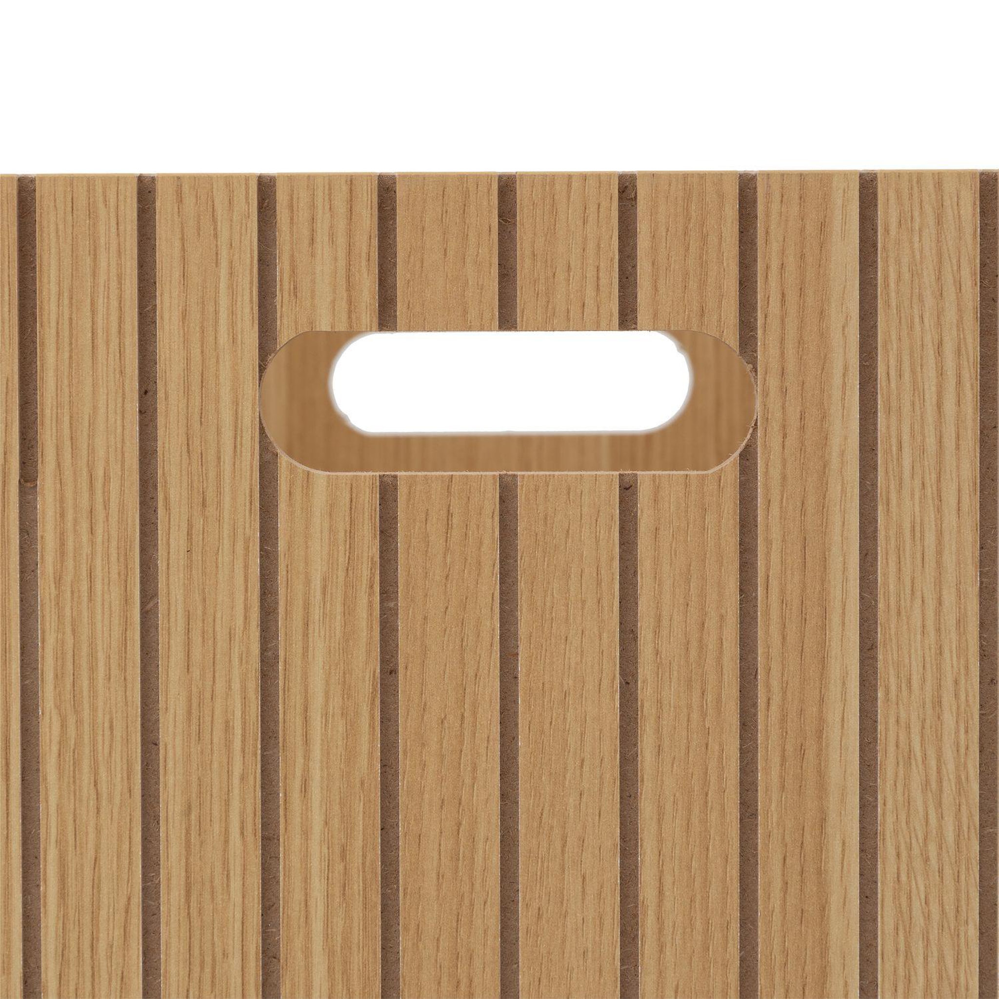 Voir la diapositive 4 : FIVE Boîte de rangement 31 x 31 en bois tasso - beige