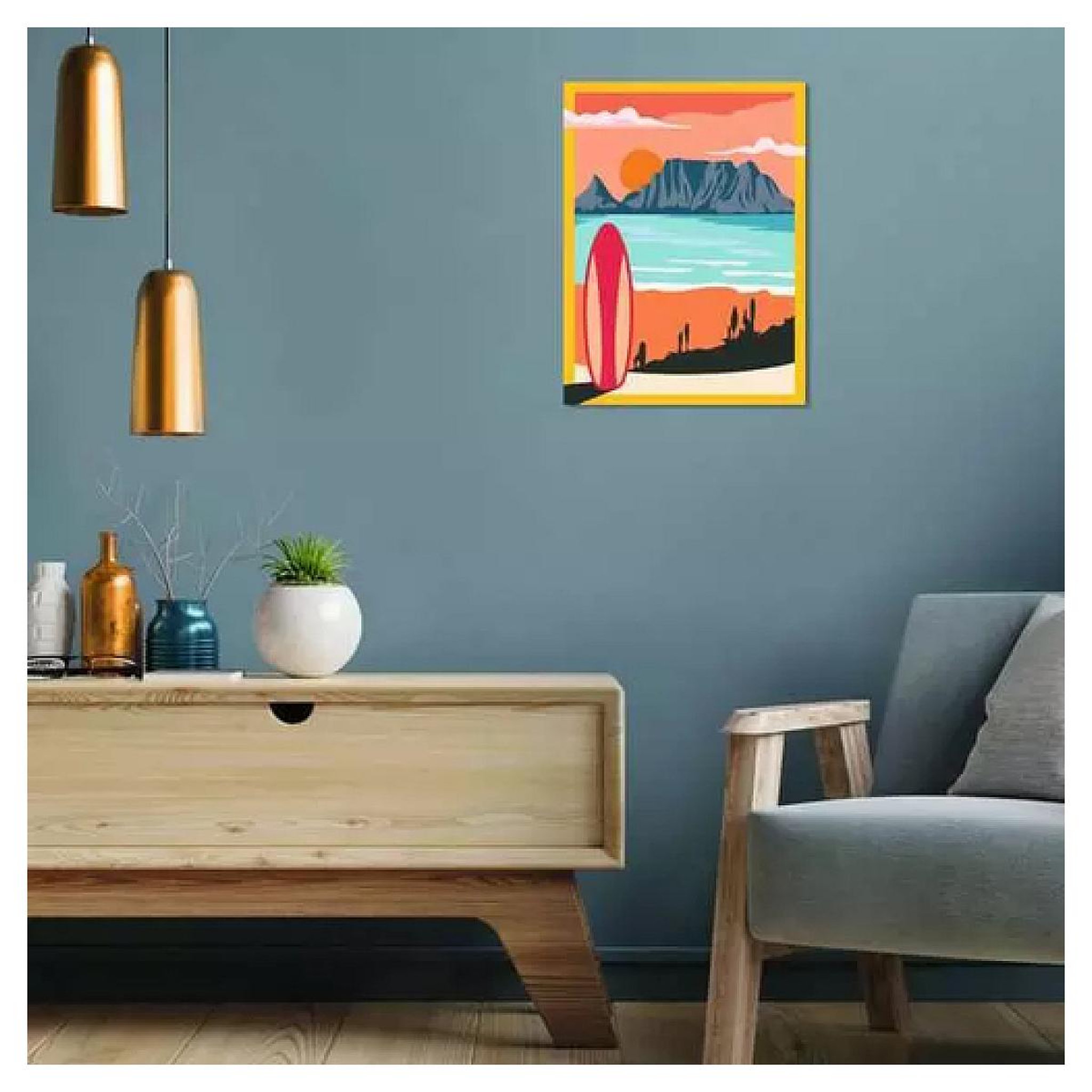Voir la diapositive 5 : RAVENSBURGER CreArt - 30x40 cm Peinture par numeros Sunset
