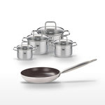 ELO Lot Poêle 32 cm Elo Bistro Line & 4 Faitouts Elo Citrin