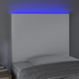 Voir la diapositive 3 : VIDAXL Tete de lit a LED Blanc 100x5x118/128 cm Similicuir