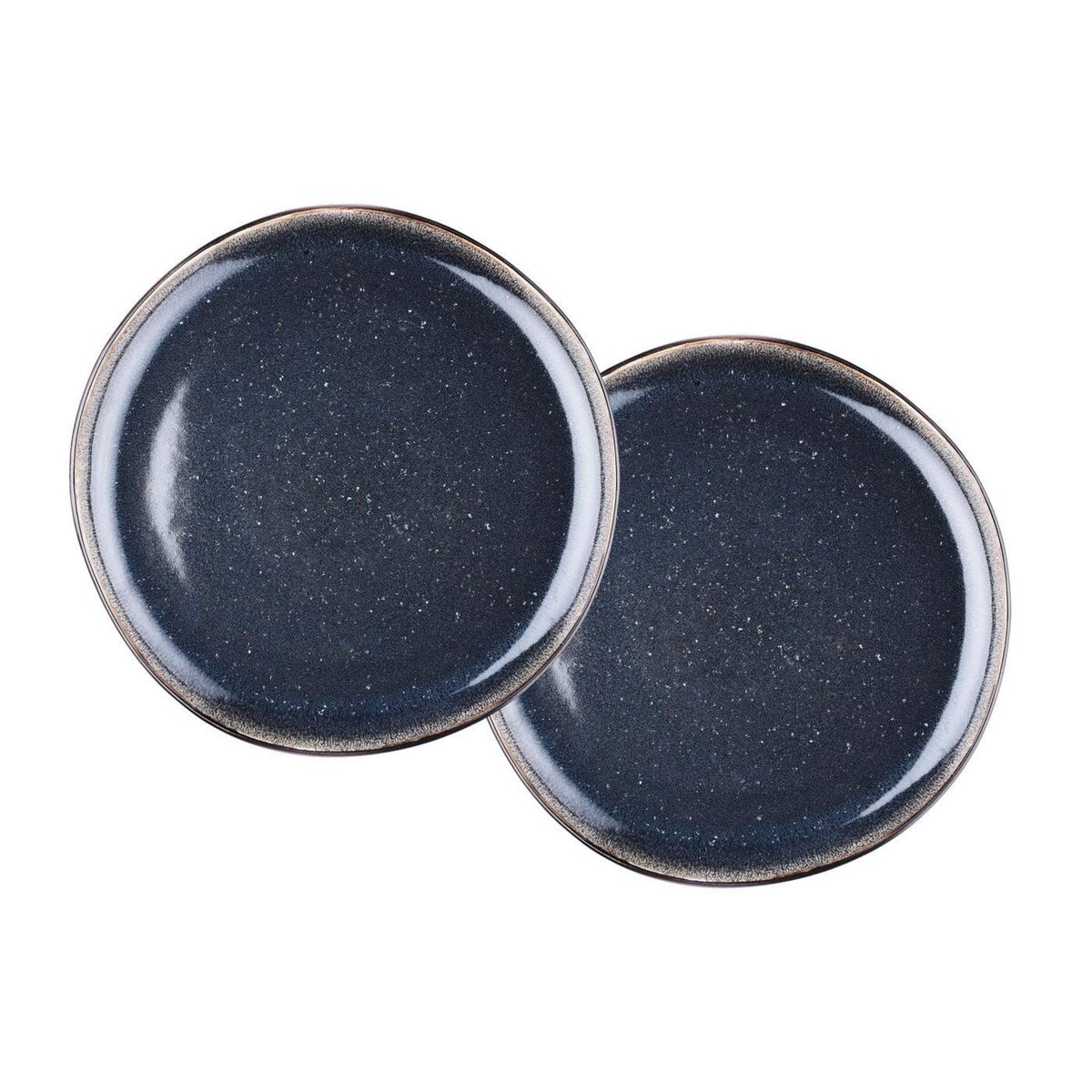 BJORN Plateau de service IRIS Ø32cm - 2 pièces - Bleu nuit