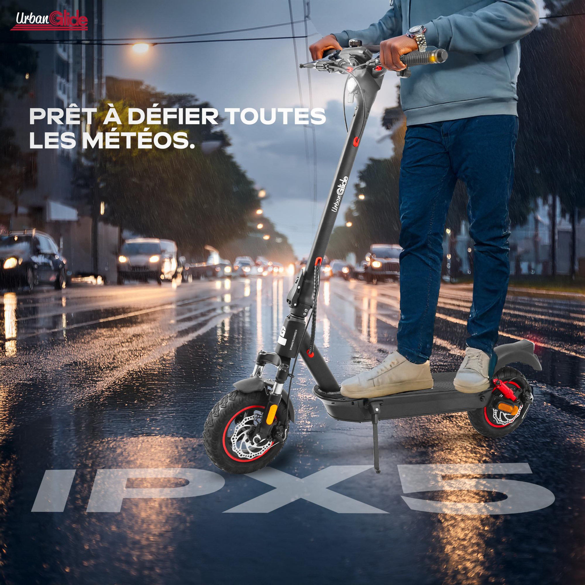 Voir la diapositive 4 : URBANGLIDE Trottinette électrique adulte urbanglide ride 500ct – autonomie 70km – batterie 48v/15ah – pneus 10'' off-road – poids 21,7kg