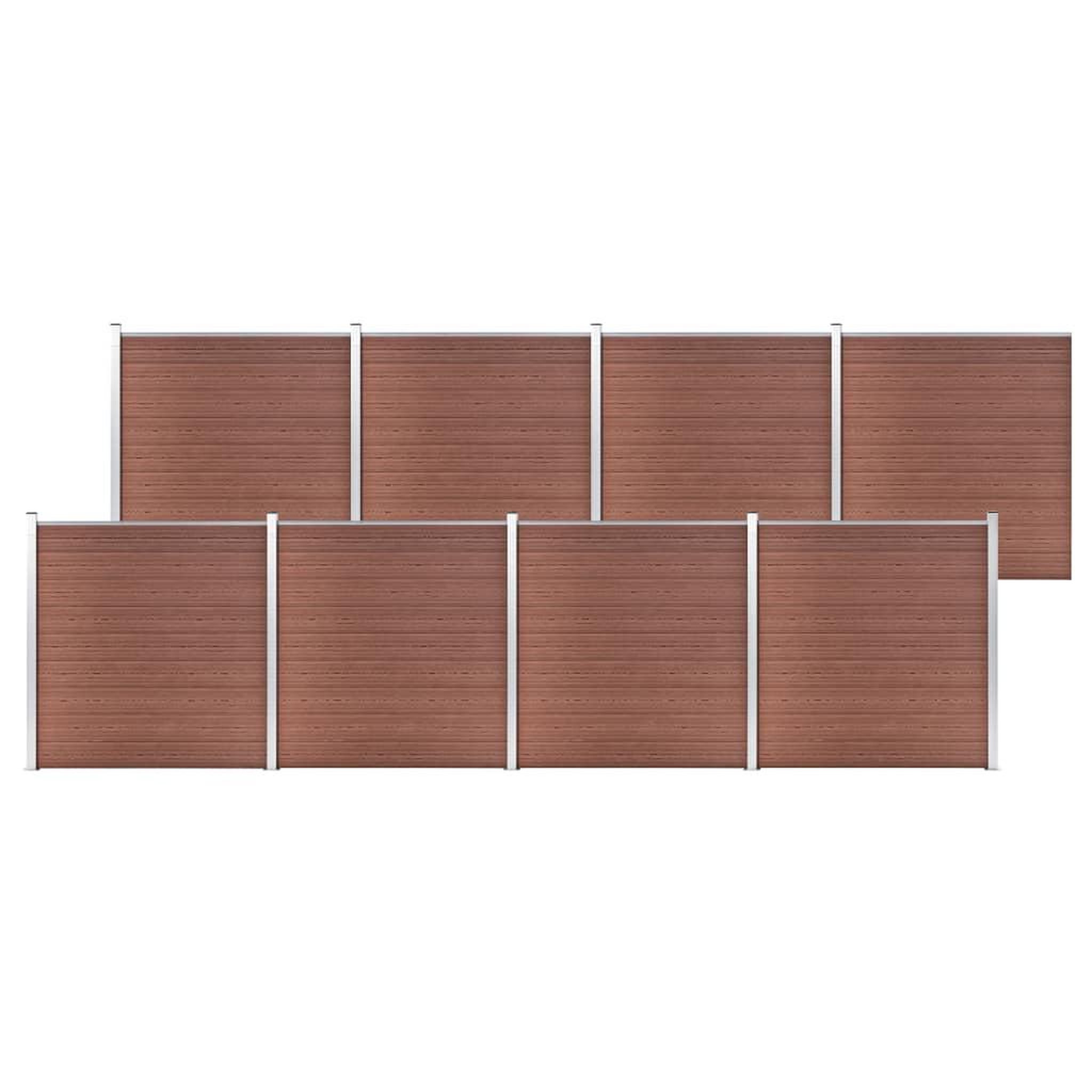 Voir la diapositive 1 : VIDAXL Cloture de jardin WPC 1391x186 cm Marron