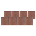 VIDAXL Cloture de jardin WPC 1391x186 cm Marron