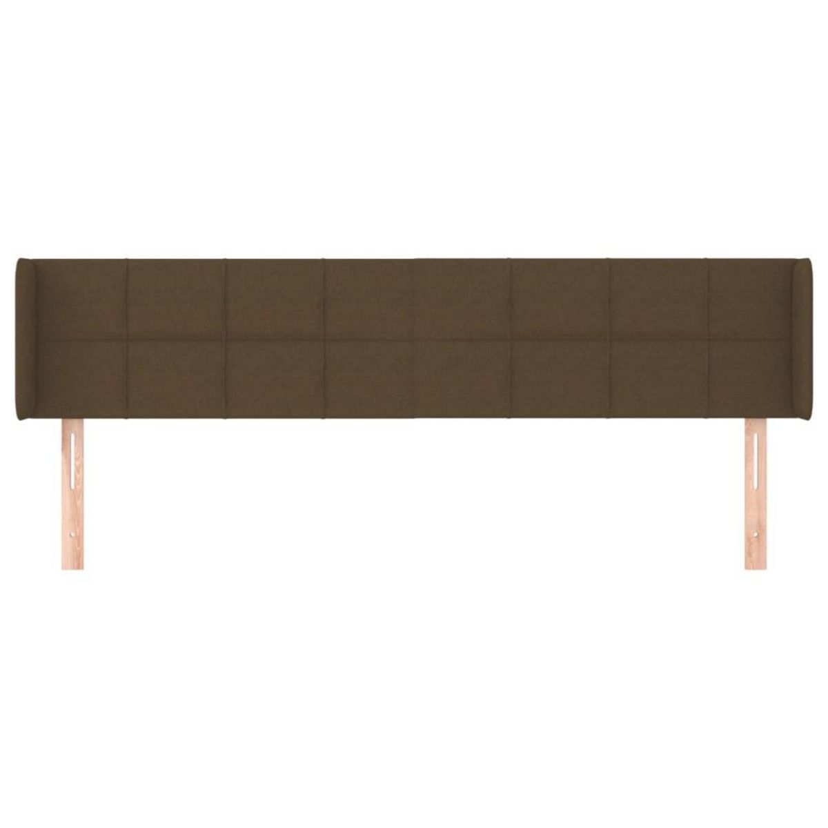 VIDAXL Tete de lit avec oreilles Marron Fonce 183x16x78/88 cm Tissu