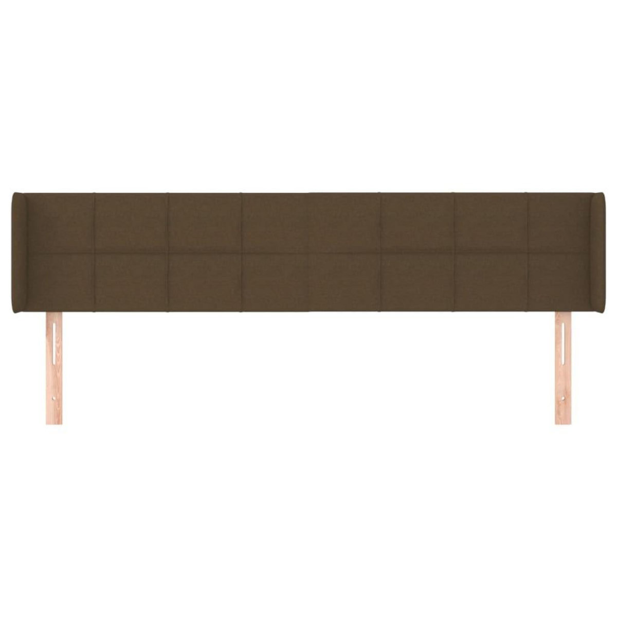 VIDAXL Tete de lit avec oreilles Marron Fonce 183x16x78/88 cm Tissu