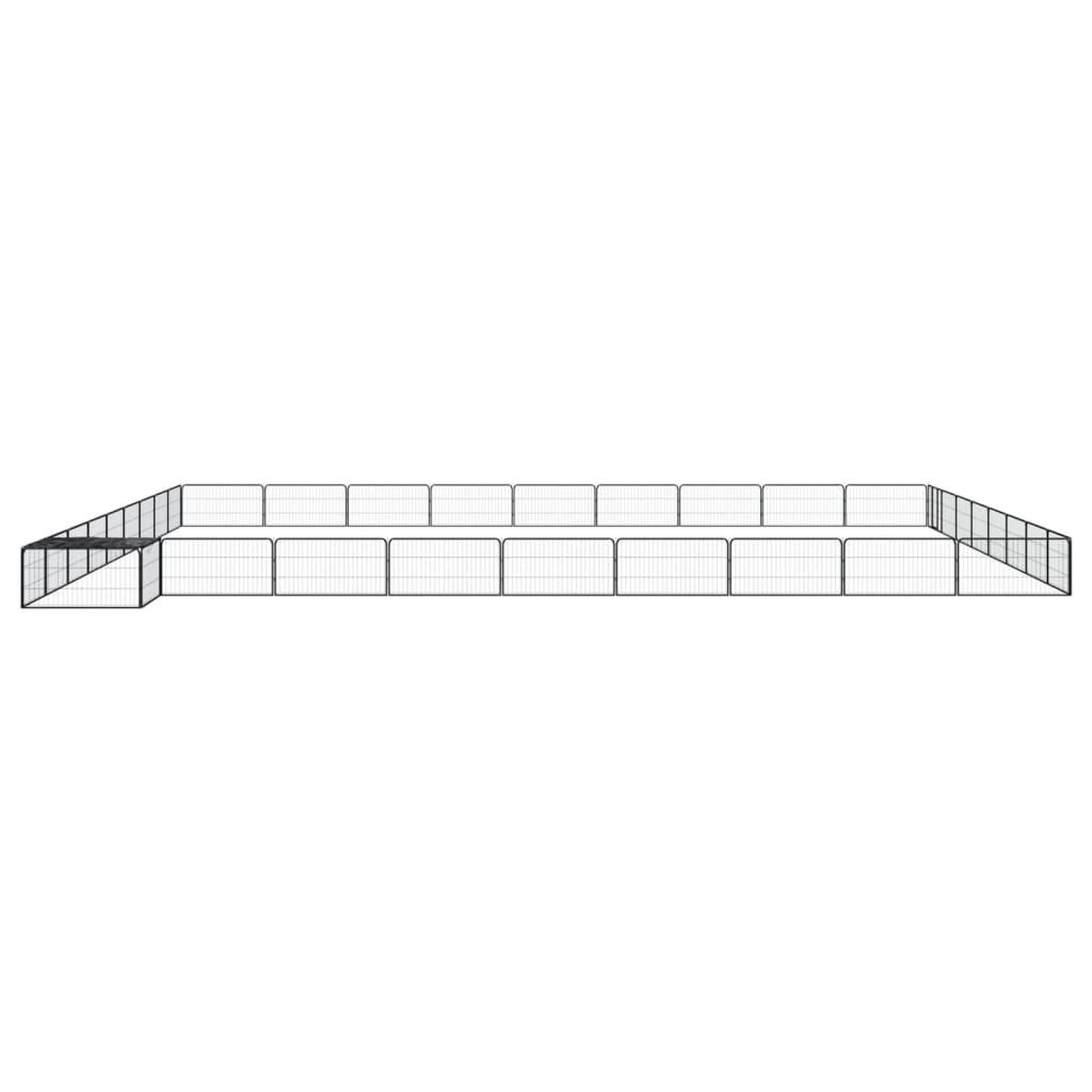 Voir la diapositive 3 : VIDAXL Parc pour chien 36panneaux Noir 100x50cm Acier enduit de poudre