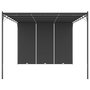 Voir la diapositive 2 : VIDAXL Belvedere de jardin avec rideau lateral 4x3x2,25 m Anthracite