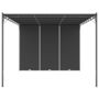 Voir la diapositive 2 : VIDAXL Belvedere de jardin avec rideau lateral 4x3x2,25 m Anthracite
