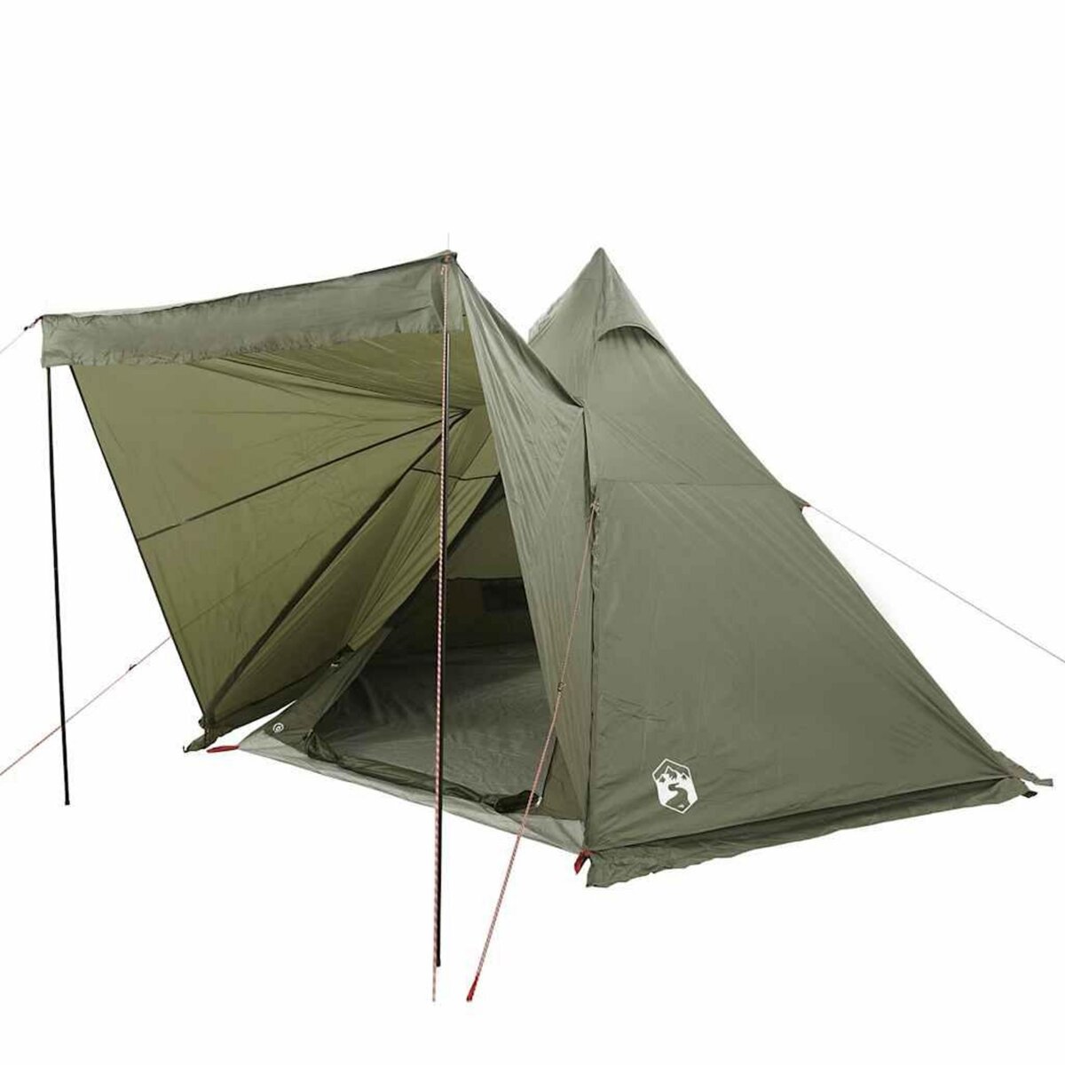 VIDAXL Tente familiale tipi 6 personnes vert olive impermeable