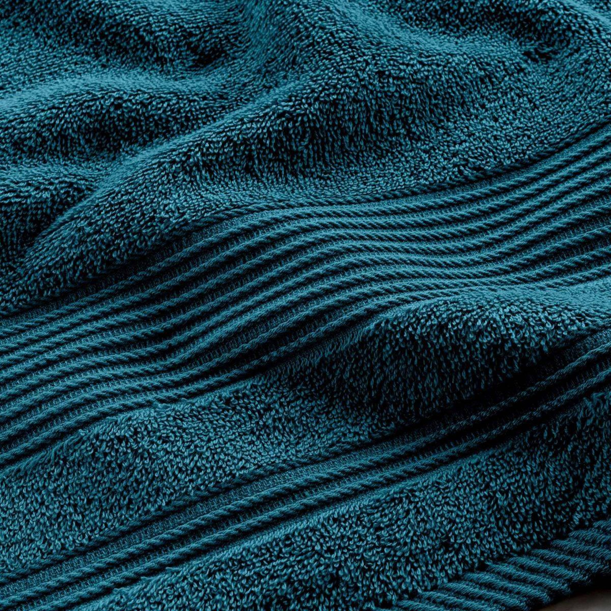 Voir la diapositive 3 : Douceur d'Intérieur Drap de douche  tendresse  70x130cm bleu indigo