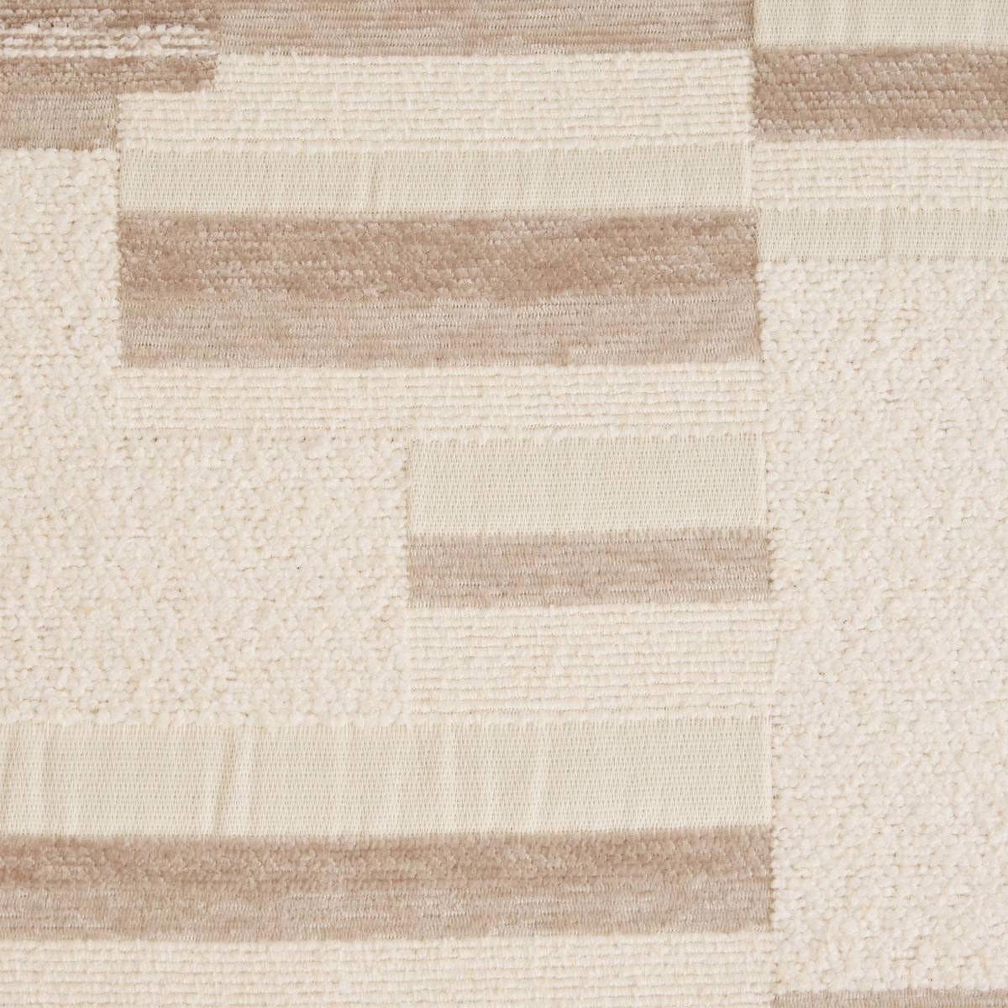 Voir la diapositive 4 : ATMOSPHERA Fauteuil en chenille avec pieds en bois effet naturel calix - beige