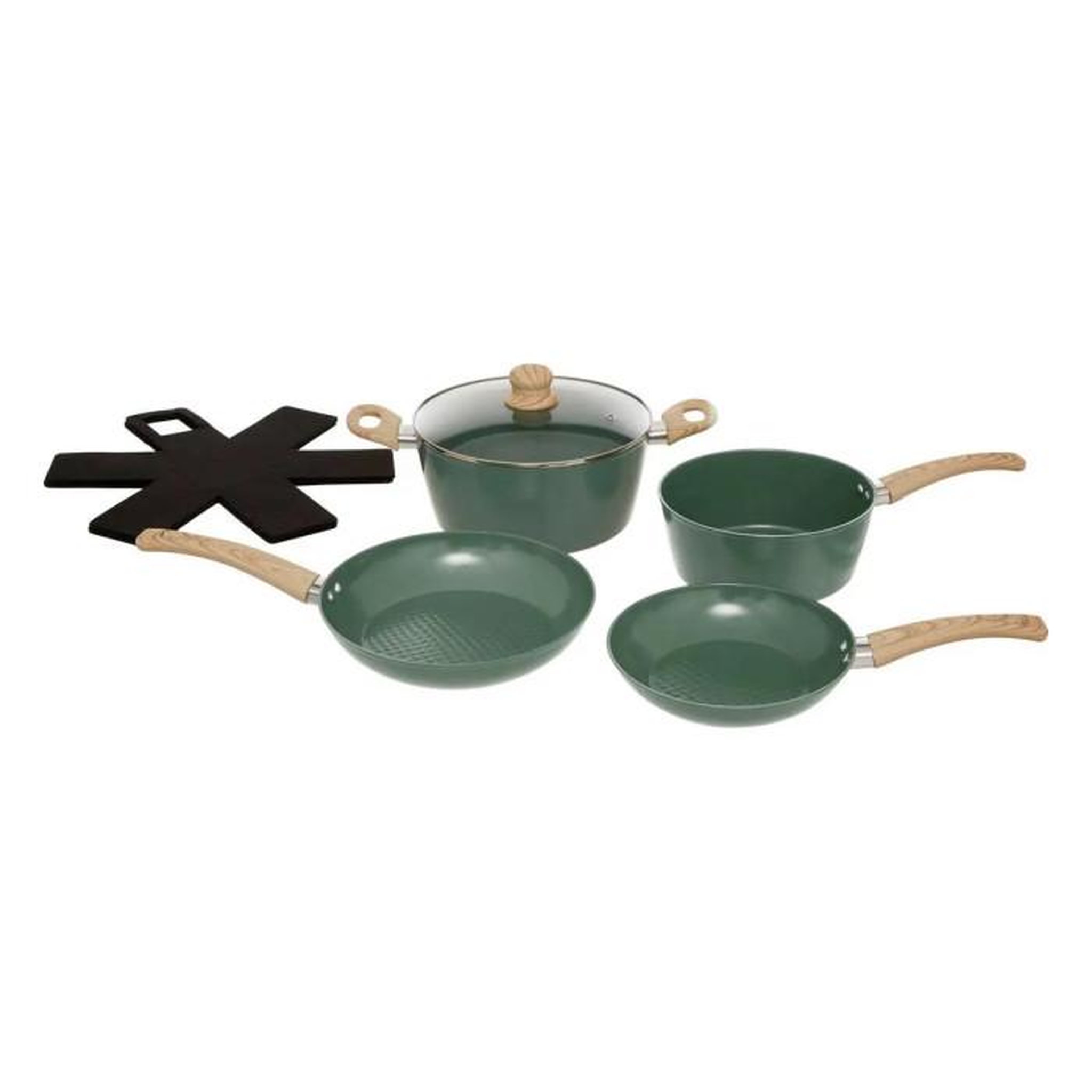 FIVE Batterie de Cuisine 7 Pièces  Forge  43cm Vert