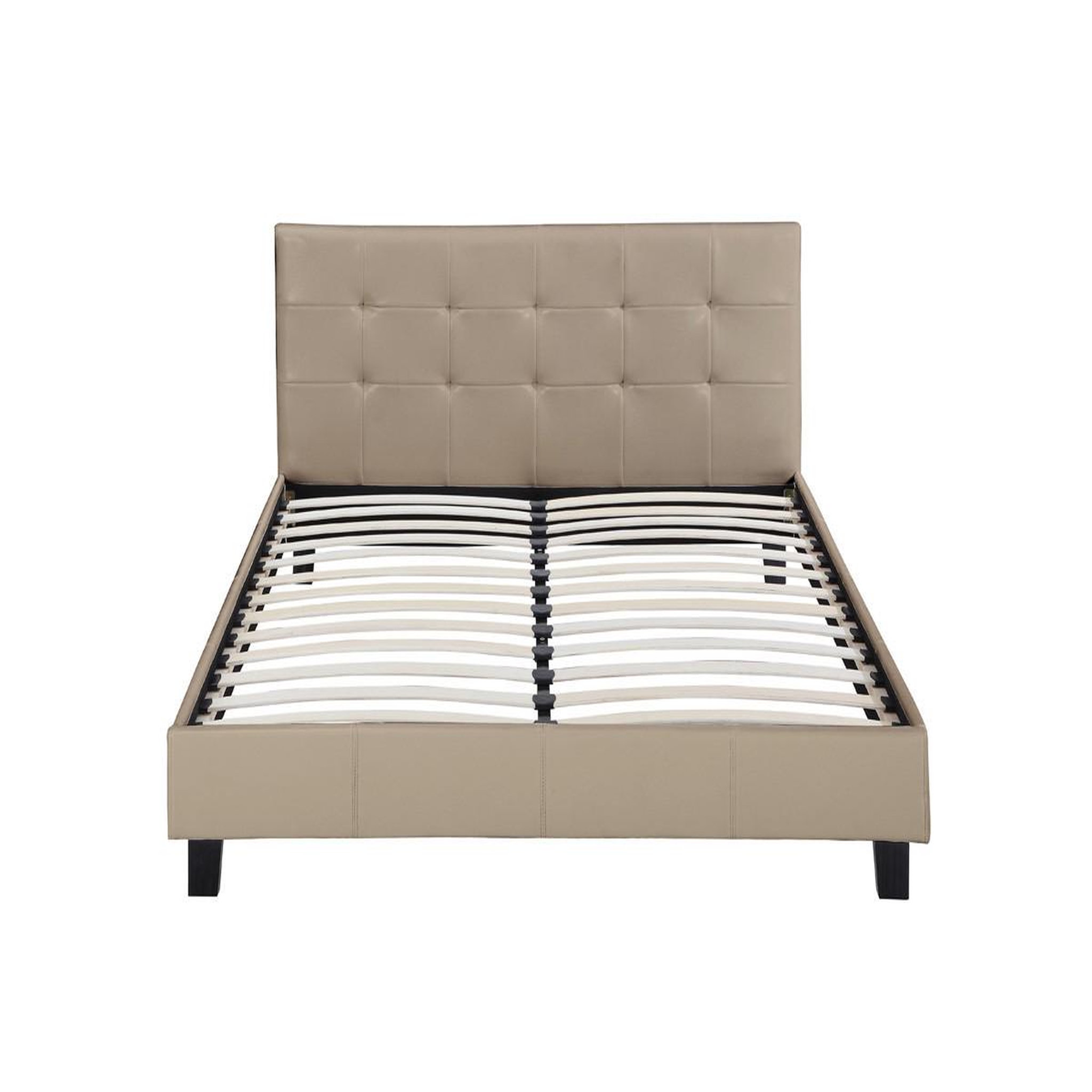 Voir la diapositive 2 : Habitat et Jardin Lit double en pvc  julia  - 140 x 190 cm - taupe