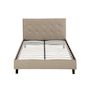 Voir la diapositive 2 : Habitat et Jardin Lit double en pvc  Julia  - 140 x 190 cm - Taupe