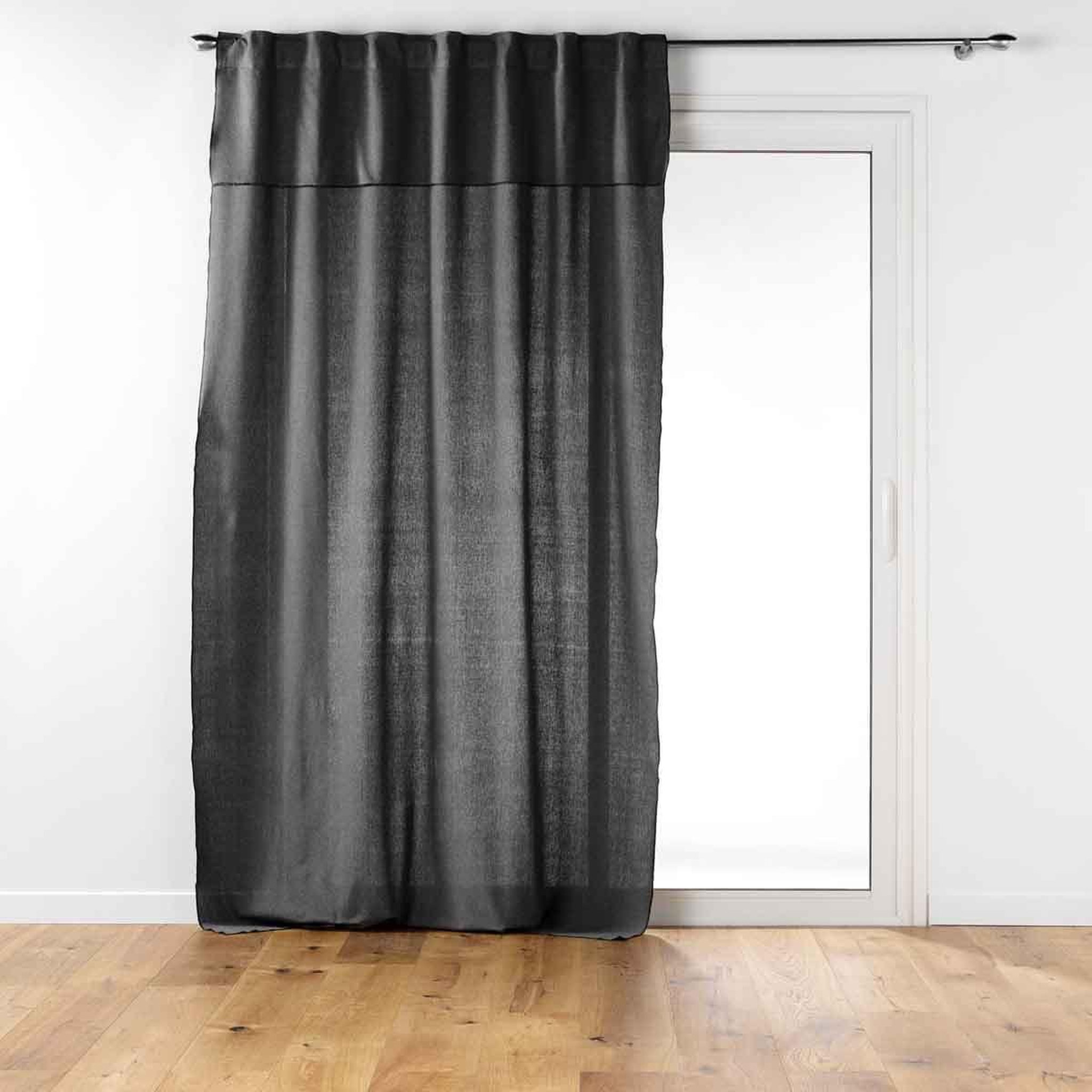 Douceur d'Intérieur Rideau à passants  mistraline  140x240cm anthracite