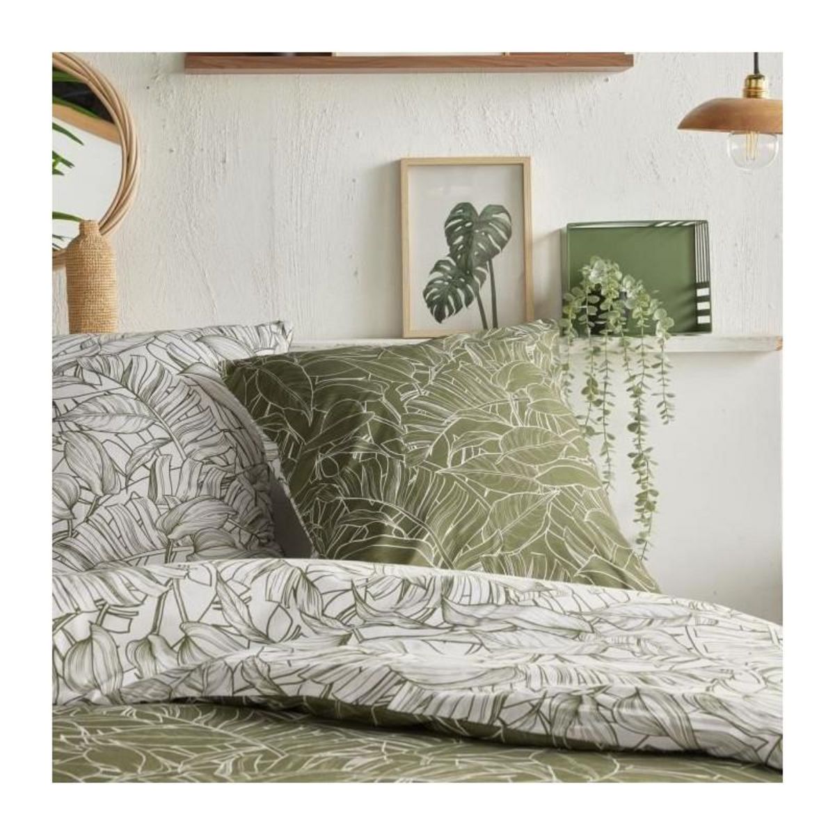 Today Parure de lit - TODAY Crazy - Imprimé Jungle - 2 personnes - 220 x 240 cm - Vert