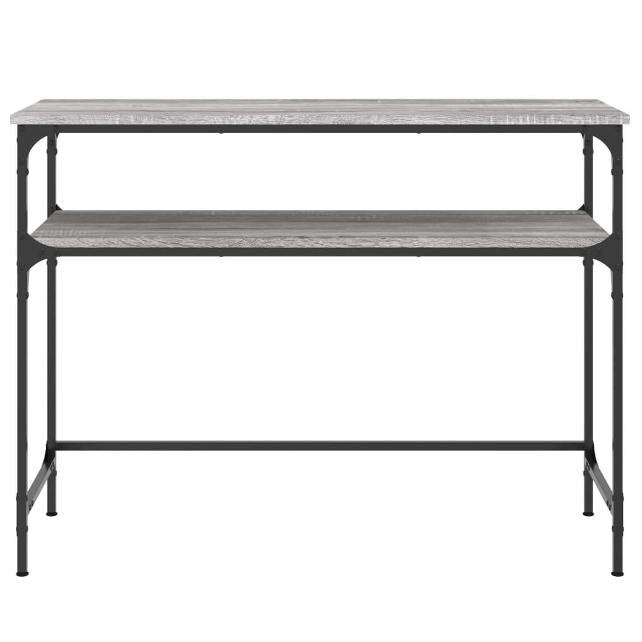 Voir la diapositive 4 : VIDAXL Table console sonoma gris 100x35,5x75 cm bois d'ingenierie