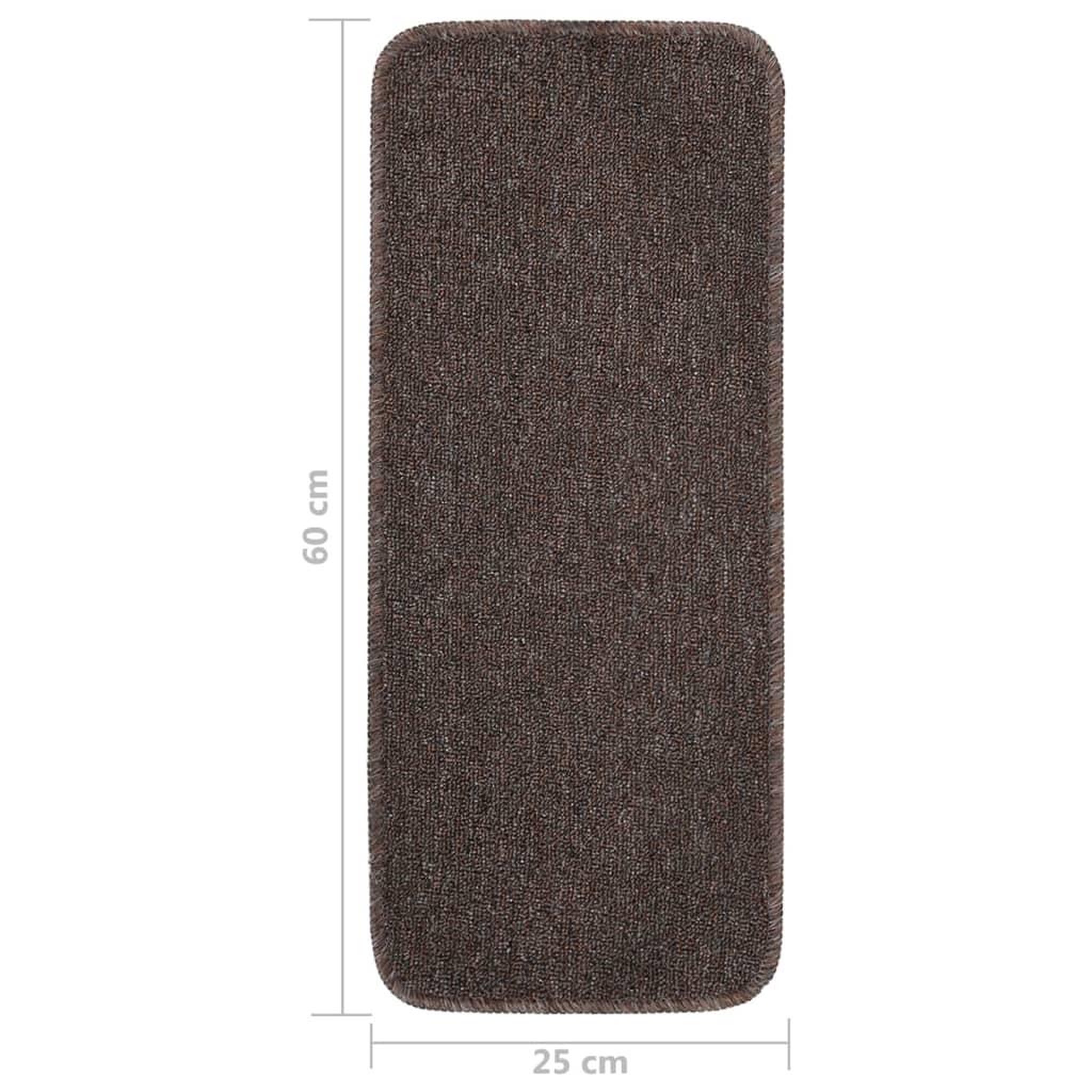 Voir la diapositive 6 : VIDAXL Tapis escalier antiderapants 15pcs 60x25cm Marron Rectangulaire