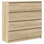 Voir la diapositive 2 : VIDAXL Buffet chene sonoma 100x35x99 cm bois d'ingenierie