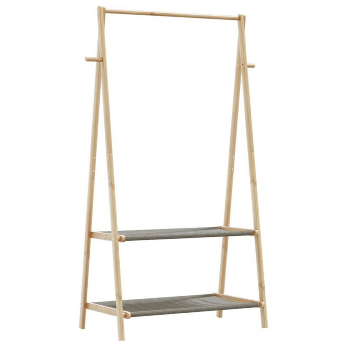 VIDAXL Porte vêtement avec étagères 96x45,5x150,5 cm bambou