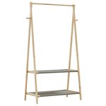VIDAXL Porte vêtement avec étagères 96x45,5x150,5 cm bambou