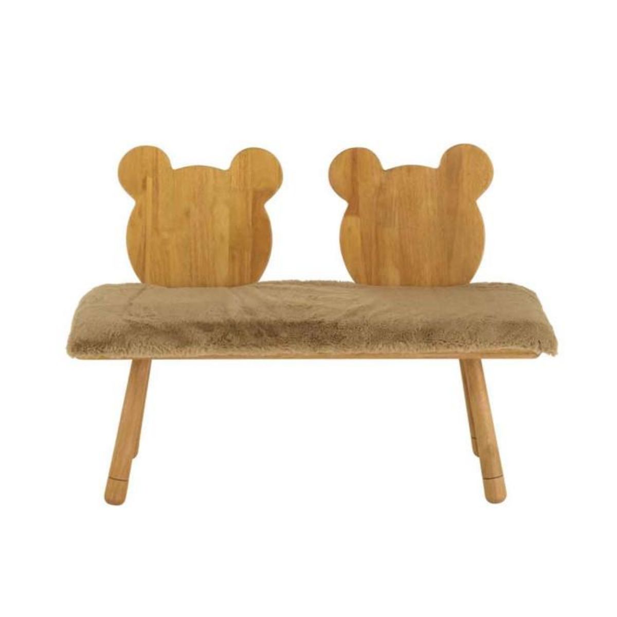 Paris Prix Banc pour Enfant en Bois  Ours  87cm Naturel