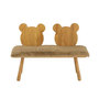 Voir la diapositive 2 : Paris Prix Banc pour Enfant en Bois  Ours  87cm Naturel