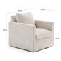 Voir la diapositive 5 : LISA DESIGN Serena - housse en velours texturé pour fauteuil